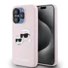 Karl Lagerfeld Liquid Silicone Double Heads MagSafe iPhone 15 Pro tok – rózsaszín