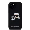 Karl Lagerfeld Liquid Silicone Double Heads MagSafe iPhone 15 Pro Max tok – fekete