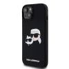 Karl Lagerfeld Liquid Silicone Double Heads MagSafe iPhone 15 Pro Max tok – fekete