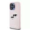 Karl Lagerfeld Liquid Silicone Double Heads MagSafe iPhone 15 Pro Max tok – rózsaszín