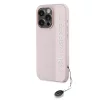 Karl Lagerfeld PU Saffiano Rhinestone Charm tok, iPhone 15 Pro Max - rózsaszín