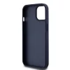 DKNY PU Leather Checkered Pattern and Stripe tok, iPhone 15 - kék