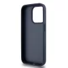 DKNY PU Leather Checkered Pattern and Stripe tok, iPhone 15 Pro Max - kék
