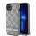 DKNY PU Leather Checkered Pattern and Stripe tok, iPhone 13 - bézs