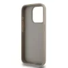 DKNY PU Leather Checkered Pattern and Stripe tok, iPhone 13 Pro - bézs