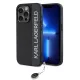 Karl Lagerfeld PU Saffiano Rhinestone Charm tok, iPhone 15 Pro Max - fekete