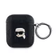 Karl Lagerfeld PU Embossed Karl Head tok, Airpods 1/2 - fekete