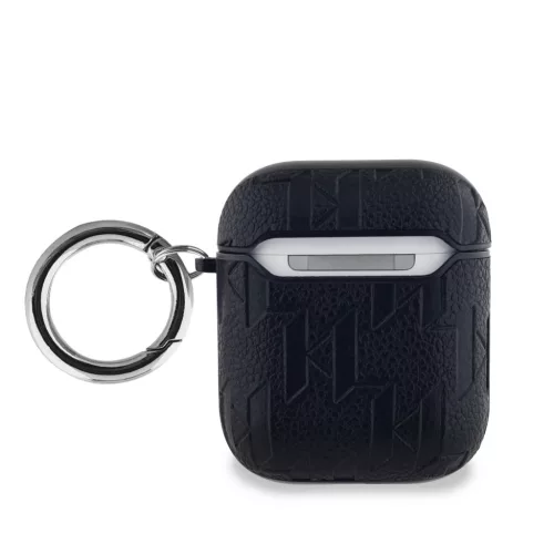 Karl Lagerfeld PU Embossed Karl Head tok, Airpods 1/2 - fekete