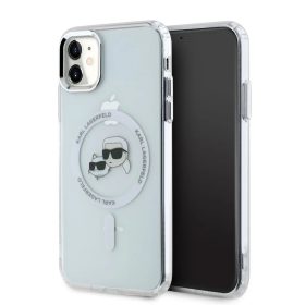   Karl Lagerfeld IML K&CH Heads Metal Frame MagSafe tok, iPhone 11 Transparent