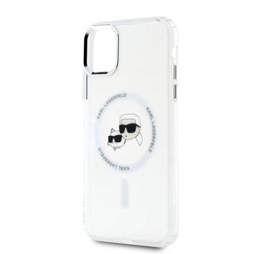 Karl Lagerfeld IML K&CH Heads Metal Frame MagSafe tok, iPhone 11 Transparent