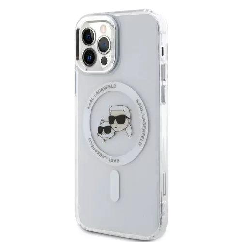 Karl Lagerfeld IML K&CH Heads Metal Frame MagSafe tok, iPhone 16 Pro Max Transparent