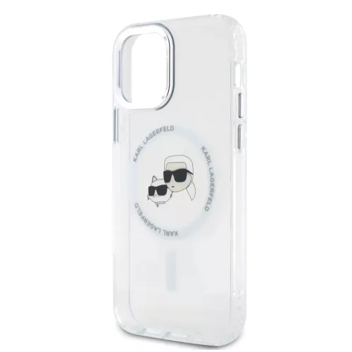 Karl Lagerfeld IML K&CH Heads Metal Frame MagSafe tok, iPhone 16 Pro Max Transparent