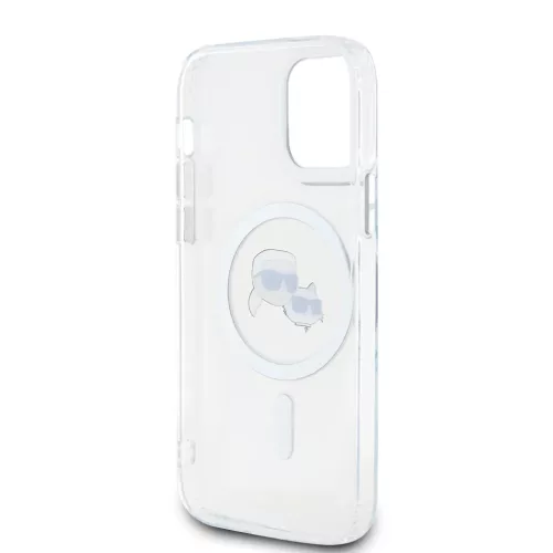 Karl Lagerfeld IML K&CH Heads Metal Frame MagSafe tok, iPhone 16 Pro Max Transparent