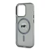 Karl Lagerfeld IML Karl Head Metal Frame MagSafe iPhone 15 Pro Max tok – fekete