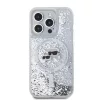 Karl Lagerfeld Liquid Glitter Karl and Choupette Heads MagSafe iPhone 15 Pro Max tok – átlátszó
