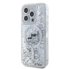Karl Lagerfeld Liquid Glitter Karl and Choupette Heads MagSafe iPhone 15 Pro Max tok – átlátszó