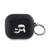 Karl Lagerfeld PU Embossed Karl and Choupette Heads tok, Airpods 3 - fekete
