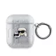 Karl Lagerfeld PU Embossed Karl and Choupette Heads tok, Airpods 1/2 - ezüst
