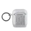 Karl Lagerfeld PU Embossed Karl and Choupette Heads tok, Airpods 1/2 - ezüst
