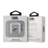 Karl Lagerfeld PU Embossed Karl and Choupette Heads tok, Airpods 1/2 - ezüst