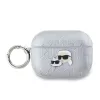 Karl Lagerfeld PU Embossed Karl and Choupette Heads tok, Airpods Pro 2 - ezüst - 
