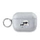 Karl Lagerfeld PU Embossed Karl and Choupette Heads tok, Airpods Pro 2 - ezüst - 