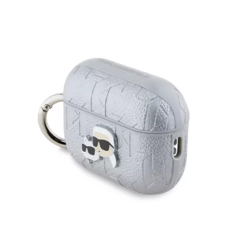 Karl Lagerfeld PU Embossed Karl and Choupette Heads tok, Airpods Pro 2 - ezüst - 