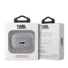 Karl Lagerfeld PU Embossed Choupette Head tok, Airpods Pro 2 - ezüst