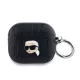 Karl Lagerfeld PU Embossed Karl Head tok, Airpods 3 - fekete