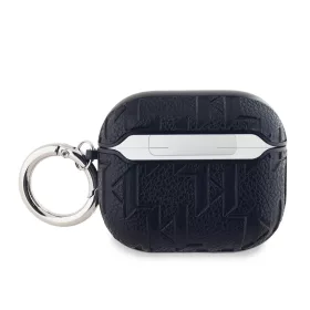 Karl Lagerfeld PU Embossed Karl Head tok, Airpods 3 - fekete