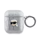 Karl Lagerfeld PU Embossed Karl Head tok, Airpods 1/2 - ezüst - 