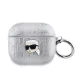 Karl Lagerfeld PU Embossed Karl Head tok, Airpods 3 - ezüst