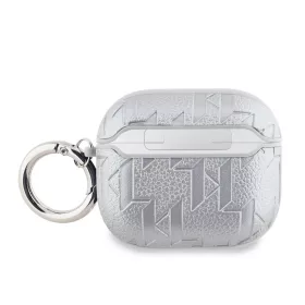 Karl Lagerfeld PU Embossed Karl Head tok, Airpods 3 - ezüst