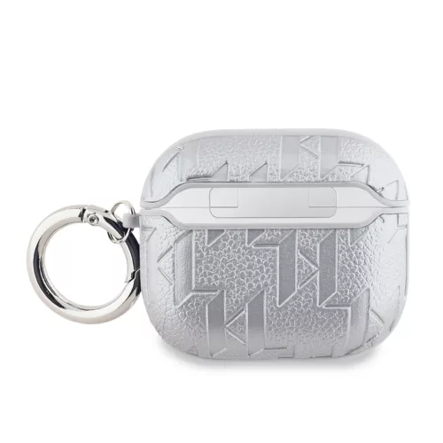 Karl Lagerfeld PU Embossed Karl Head tok, Airpods 3 - ezüst