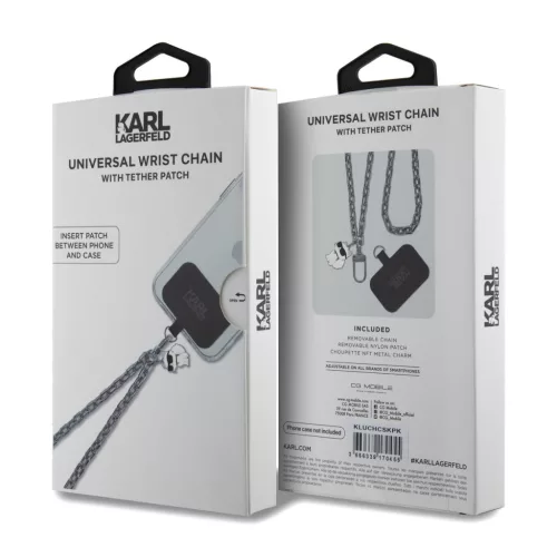 Karl Lagerfeld Universal Hand Strap Choupette Silver - ezüst