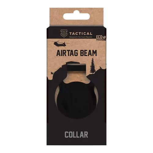 Tactical Airtag Beam Collar tartó Apple AirTag-hez – Fekete