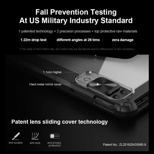 Nillkin Bumper Link Keyboard (Backlit Version) tok – Apple iPad Pro 12.9 2020/2021/2022/ Air 13 (2024/2025) – fekete