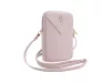 Guess PU Grained 4G Metal Logo Wallet Phone Bag Zipper Pink - rózsaszín