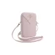 Guess PU Grained 4G Metal Logo Wallet Phone Bag Zipper Pink - rózsaszín