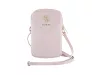 Guess PU Grained 4G Metal Logo Wallet Phone Bag Zipper Pink - rózsaszín