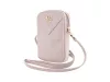 Guess PU Grained 4G Metal Logo Wallet Phone Bag Zipper Pink - rózsaszín