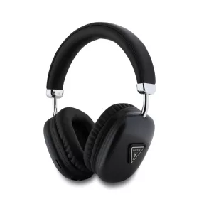   Guess Saffiano PU Leather Triangle Logo Wireless Headphone Black - fekete
