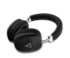 Guess Saffiano PU Leather Triangle Logo Wireless Headphone Black - fekete