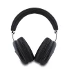 Guess Saffiano PU Leather Triangle Logo Wireless Headphone Black - fekete