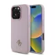 Guess PU Grained 4G Small Metal Logo MagSafe tok, iPhone 16 Pro Max - rózsaszín