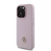 Guess PU Grained 4G Small Metal Logo MagSafe tok, iPhone 16 Pro Max - rózsaszín