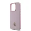 Guess PU Grained 4G Small Metal Logo MagSafe tok, iPhone 16 Pro Max - rózsaszín
