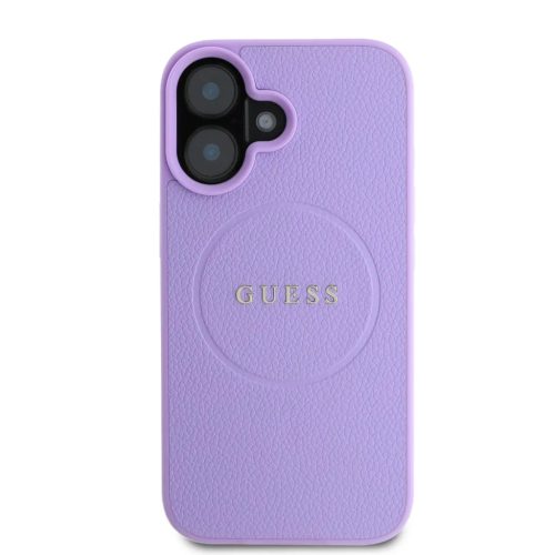 Guess PU Grained Classic Logo MagSafe tok, iPhone 16 - lila