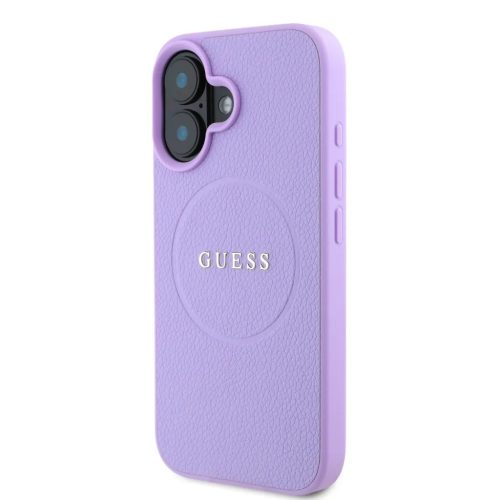 Guess PU Grained Classic Logo MagSafe tok, iPhone 16 - lila