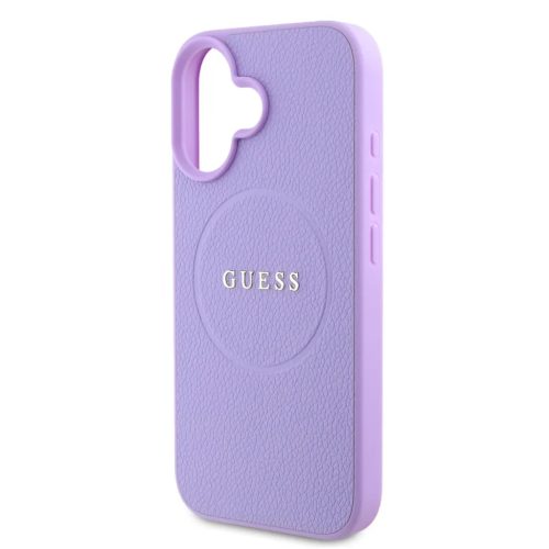 Guess PU Grained Classic Logo MagSafe tok, iPhone 16 - lila